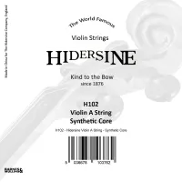 H102 Отдельная струна A/Ля для скрипки 4/4, Hidersine