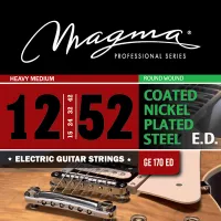 Electric guitar string set Magma GE170ED - Electric guitar strings with bright rich timbre and improved flexibility, Heavy Medium tension, thickness .012-.052 inch. Round nickel-plated wound octagonal core with special coating.