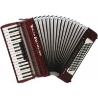 Weltmeister achat 80 34/80/ iii/ 5/3 rd  аккордеон 3/4, красный, ремни и кейс в комплекте
