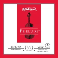 J812-1/2M-B10 Prelude Отдельная струна А/Ля для скрипок размером 1/2, ср. натяжение, 10шт, D'Addario