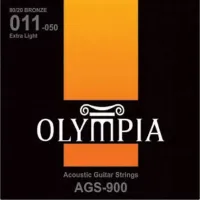 Olympia AGS 900 Acoustic 80/20 Bronze струны для акустических гитар, 6 струн, натяжение Custom Light, калибры струн .011, .015, .023w, .030w, .039w, .050w