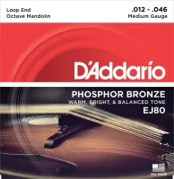 D'ADDARIO EJ80 SET OCTAVE MANDOLIN PB MED струны для мандолины