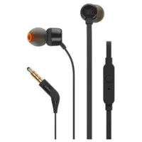 JBL T110 BLK проводная стерео гарнитура с наушниками-затычками, цвет - чёрный