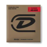 Dunlop dbfs45105 stainless steel flatwound  струны для бас-гитары, long scale, 45-105