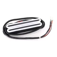 MX0449BK Звукосниматель магнитный, хамбакер, рельсовый, белый, Musiclily