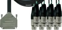 Cordial CFD 3 DFMY цифровой кабель D-Sub/4xXLR female+4xXLR male, 3,0 м, черный