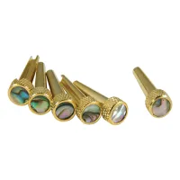 TP2A Tone Pins Фиксаторы струн, 6шт, латунь/перламутр, D'Andrea