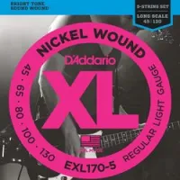 D`addario exl-170-5  струны для 5-струнной бас-гитары nickel wound 45-130, regular light