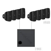AVCLINK MEDIUM/B Состав комплекта: ATEO2D/B 8 штук + C-BASS 1 штука черного цвета.
