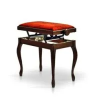Hidrau BG200 Mahogany Gloss 3 (TC6)  банкетка, полированное красное дерево, бежевый вельвет