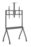 Стойка Digis DSM-P1296 мобильная для ТВ 55"-100" до 120 кг, VESA до 900x600мм, сталь, черная, полка-лоток, регулировка высоты ТВ и полки для камеры (в комплекте).