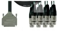 Cordial CFD 1,5 DFT цифровой кабель D-Sub/8xXLR female, 1,5 м, черный
