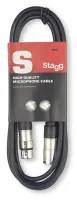 STAGG SMC10 - высококачественный стандартный микрофонный кабель (XLR(M)-XLR(F). Длина: 10 м. Металлические разборные разъемы. Цвет: черный