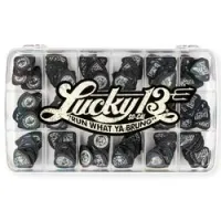 Dunlop l13c lucky 13c display  коробка с медиаторами, 0.60, 0.73, 1.00, 6 рисунков по 24 шт, 432 шт