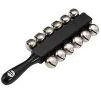 MEINL SLB12 SLEIGH BELLS джингл-стик с 12 колокольчиками, цвет чёрный