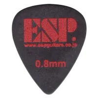 PT-PS10(M) Black чёрный, 0,8 мм, медиатор с логотипом ESP, белый, бренд ESP.