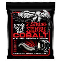 P02730 Cobalt Slinky Комплект струн для 7-струнной электрогитары, кобальт, 10-62, Ernie Ball