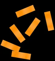 Конфетти бумажное 17х55мм оранжевое