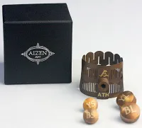 Ligature Aizen Freedom ATH-LIG4 - Aged brass ligature with 4 different material and weight screws for any size ebonite mouthpieces of alto, tenor saxophones and clarinets