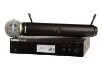 Shure blx24re/sm58 радиосистема shure с капсюлем микрофона sm58. кронштейны для крепления в рэк