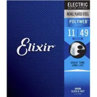 Elixir 12100 polyweb  струны для электрогитары medium 11-49