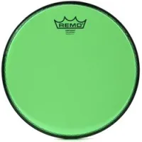 Remo be-0310-ct-gn  10" emperor colortone, пластик для барабана прозрачный, двойной, зелёный