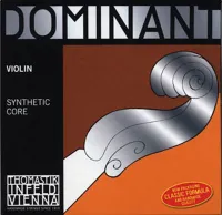 Violin E string Thomastik Dominant 129 - Струна ми из хромированной стали с шариком, среднее натяжение.