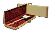 FENDER GandG Deluxe Jazz Bass Hardshell Case, Tweed with Red Poodle Plush Interior Кейс для бас-гитары