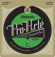 EJ25C Pro-Arte Composite Комплект струн для гитары фламенко, прозрачный нейлон, D'Addario