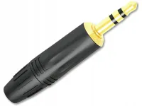 Seetronic M2TP3C-BG кабельный разъем Jack 3.5мм TRS (стерео) штекер, черный корпус, золоченые контак