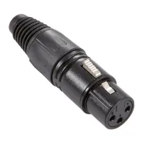 Adam hall 7849 - разъем xlr, female, 3-pole, черный