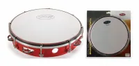 STAGG TAB-110P-RD 10" настраиваемый пластиковый тамбурин, 1 ряд колокольчиков, цвет: красный