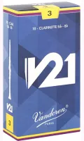 Clarinet reeds Vandoren V21 CR803 - V21 clarinet reed with thicker heel and articulated heart with strength 3. Price per pack of 10 pieces