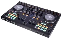 NATIVE INSTRUMENTS TRAKTOR KONTROL S4 Mk2 -Системный 4-х канальный контроллер включающий в себя аудио интерфейс 24 бит/ 96 кГц, 4-х канальный микшер в одном корпусе и программу Traktor Pro 2, канал С: 2 RCA входа с переключателем Line/Phono, канал D: 2 RC