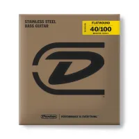 DBFS40100M Flatwound Medium Scale Комплект струн для бас-гитары, сталь, 40-100, Dunlop