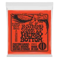 P02624 Skinny/T Heavy/B Slinky Комплект струн для 8-стр электрогитары, никелиров., 9-80, Ernie Ball