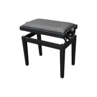 Hidrau bg27 black gloss (l28)  банкетка, черная полированная, черная кожа