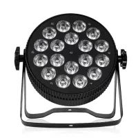 Led Par Slim 18-15 RGBWA                Прожектор Led Par Slim 18-15 RGBWAПрожектор Led Par Slim, источник света: 18 LEDs по 15вт RGBWA. Диммер, строб. Угол раскрытия луча 30°. Управление: DMX512 5/9 каналов, автоматический режим, master/slave. Питание: