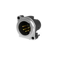 Seetronic SCADF5-H- Панельный разъем XLR 5-pin (розетка) с фланцем типа A на горизонтальную печатную плату, под пайку