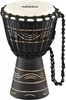 MEINL NINO-ADJ4-XS - джембе африканский детский (7"x 11 3/4"), материал - Mahogany Wood, мембрана натуральная, веревки - HTP-нейлон, цвет черный