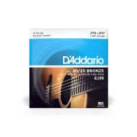 D'addario EJ36 - струны для 12 струнной акустической гитары ( 10 - 47 ) бронза 80/20