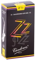 Alto saxophone reeds Vandoren Zz SR4125 - Zz unfiled alto saxophone reed with medium-thick heart, round tip and longer palette with strength 2.5. Price per pack of 10 pieces