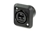 Neutrik NO2-4FDW-1-A панельный DUO разъем 4 контакта, 1 LC-Duplex сокет с заземл. контактом, черный