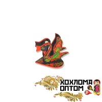 LHP1030 Салфетница лебедь "Хохлома", Хохлома