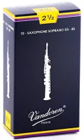 Soprano saxophone reeds Vandoren SR2025 - Traditional soprano saxophone reed with strength 2.5. Price per pack of 10 pieces