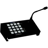 Atlas IED IED5416CS-G- 16-кнопочная программируемая станция системы оповещения GLOBALCOM 5400 с DSP-процессором и микрофоном на «гусиной шее»