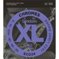 D`addario ecg24  струны для электрогитары chromes, хром, 3-я в оплетке, 11-50, jazz light