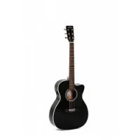 Sigma guitars 000mc-1e-bk  электроакустическая гитара, тип фолк, верхняя дека массив ситхинской ели