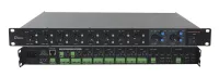 Qtex QAP P82S- Микшер-предусилитель, 2 входа Mic/Line с фантомным питанием 48 В и приоритетом, 6 стереовходов Line
