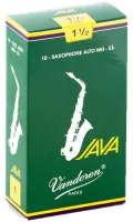 Alto saxophone reeds Vandoren Java SR2615 - Java alto saxophone reed with thicker tip and longer flexible palette with strength 1.5. Price per pack of 10 pieces